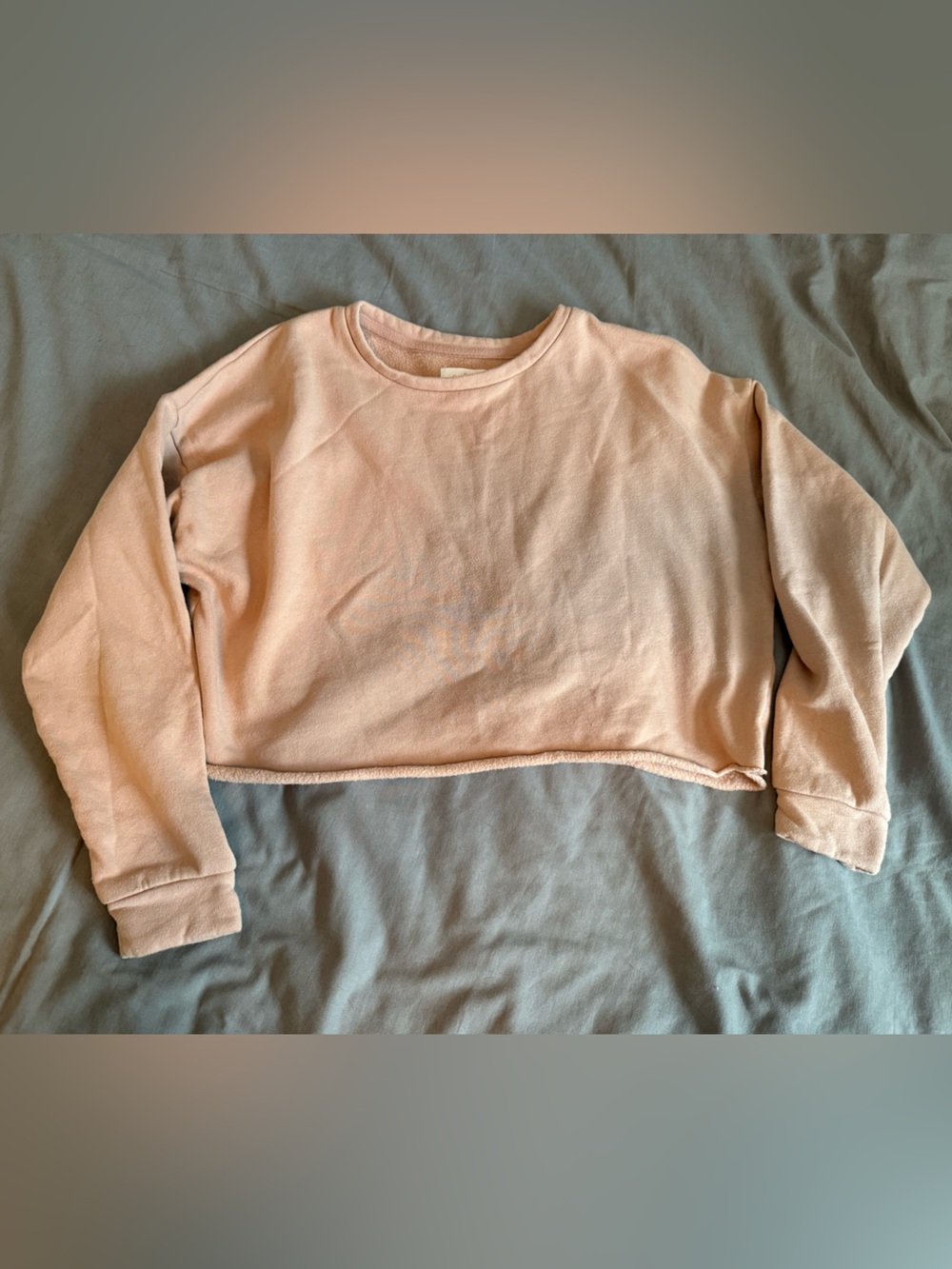 Colsie Peach Crewneck Cropped Sweater